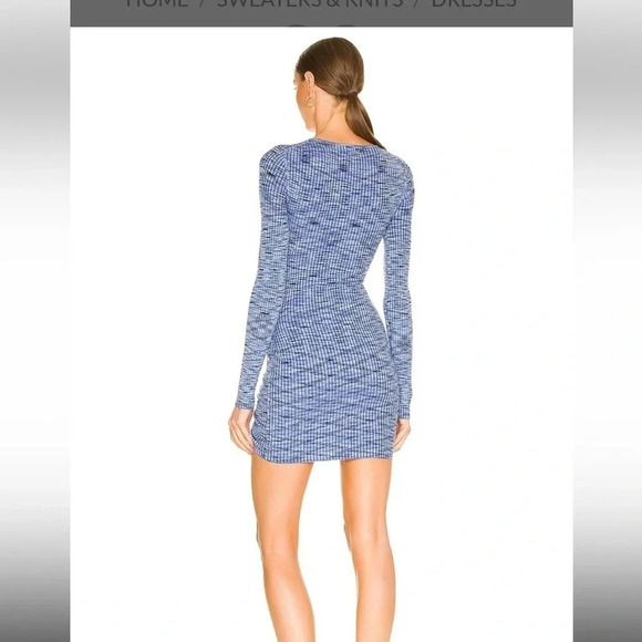 Song Of Style Mick Knit Mini Dress In Blue Spacedye - Picture 3 of 3
